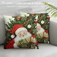 thumbnail image 3 of SHERONV   Christmas Pillow Covers   for Christmas Decorations Christmas Throw Pillow Case Decor for Farmhouse Home Sofa Couch Bed Outdoor Winter Holiday Christmas Tree Snowman 24x24in, 3 of 5
