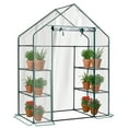 thumbnail image 4 of ZHICHUN  Mini Walk In Greenhouse 4 Shelf Transparent PVC Cover Waterproof Plant Green House 56 X 29 X 77 Inch For Indoor Outdoor Garden Backyard Patio Use, 4 of 10