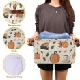 thumbnail image 3 of Yayeee Canvas Storage Basket with Handles for Shelves Fabric Bins Closet Organizer, Beige Fall Leaves, 3 of 8