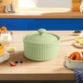 thumbnail image 3 of Blukids Ceramic Small Baking Bowl Pudding Cup Oven Usable Dessert Bowl Pot Tableware Baking(Green), 3 of 5