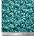 thumbnail image 1 of Soimoi Poly Georgette Fabric Square Geometric Print Fabric by The Yard 42 Inch Wide, 1 of 3