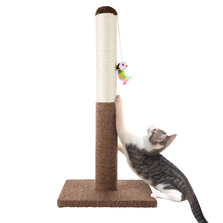 Petmaker 24.5 Inch Sisal Rope Scratching Post with Toy photo 4