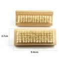 thumbnail image 4 of Cepillo de uñas, cepillo de uñas de madera hecho a mano de pelo natural de doble cara para limpieza, un paquete de 2 cepillos de uñas de doble cara, 4 of 5