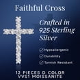 thumbnail image 6 of MomentWish Cross Necklace for Women 1 Carat Moissanite Cross Pendant 925 Sterling Silver Easter Christian Birthday Jewelry Gifts, 6 of 10