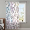 thumbnail image 3 of Colorful Butterflies Sheer Curtains 96" Long, Spring Modern Abstract Gradient Animals Light Filering Curtains, Privacy Drapes Simi Floor to Veiling Curtain for Living Room Large Window Treatment, 3 of 9