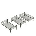 thumbnail image 4 of Bellemave Triple Bunk Beds Twin-Over-Twin-Over-Twin, Heavy Duty Metal Triple Beds Can Disassembled into 3 Beds, 3 Bunk Bed Frame with Under-bed Space for Dorm Guest Room (Black), 4 of 7