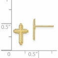 thumbnail image 4 of 10K Yellow Gold Polished Cross Post Earrings (10 X 7) Made In United States 10ye1675, 4 of 5