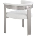 thumbnail image 4 of Pemberly Row Contemporary Cream Boucle Fabric Dining Chair (Set of 2), 4 of 8