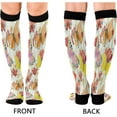 thumbnail image 2 of FREEAMG 2Pair Fashion Print Compression Socks for Women Men,Knee High Stockings for Athletic Sports,Running,Travel, 2 of 7