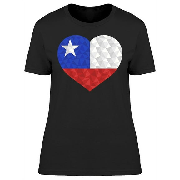 Polygonal Flag Of Chile T-Shirt Women -Image by Shutterstock, Female Small