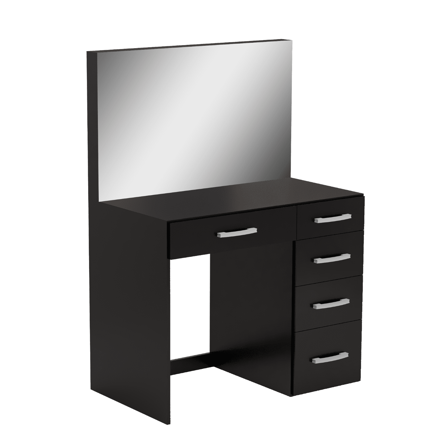 Ember Interiors Nadia Modern Black Painted Vanity Table, for Bedroom