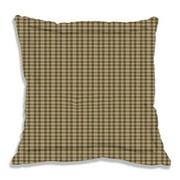 Patch Magic Brown & Golden Checks Fabric Euro Shams 26"X26"