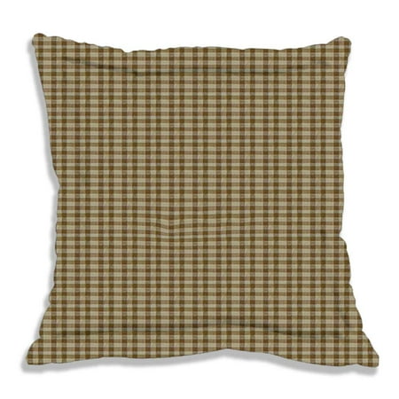 Patch Magic Brown & Golden Checks Fabric Euro Shams 26"X26"