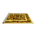 thumbnail image 2 of Ahgly Company Machine Washable Indoor Rectangle Abstract Yellow Contemporary Area Rugs, 2' x 4', 2 of 4