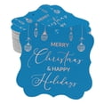 thumbnail image 1 of Inkdotpot Real Rose Gold Foil Merry Christmas & Happy Text Tags Favor Bracket Shape Hang Pack Of 100 Paper Tags, 1 of 7