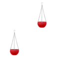 thumbnail image 4 of Transemion 2x Breathable And Not Easy To Deform Hanging Flower Pots For Indoor And Outdoor red 2Set, 4 of 6