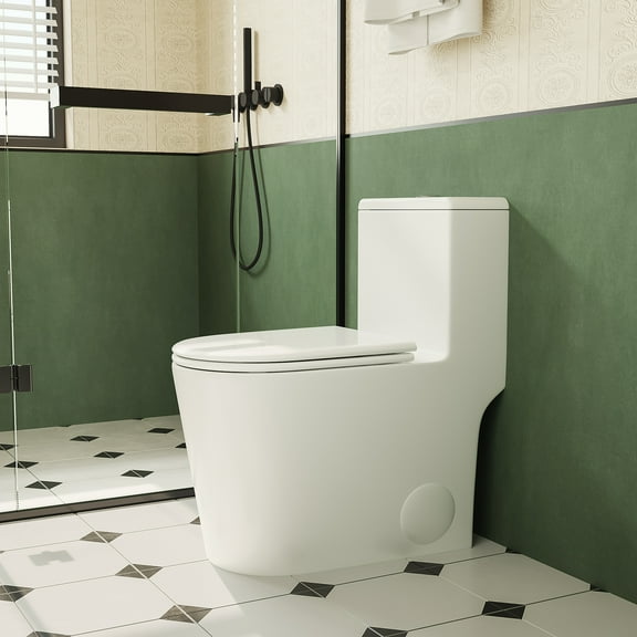 Bothwa Home One Piece Elongated Dual Flush Toilet