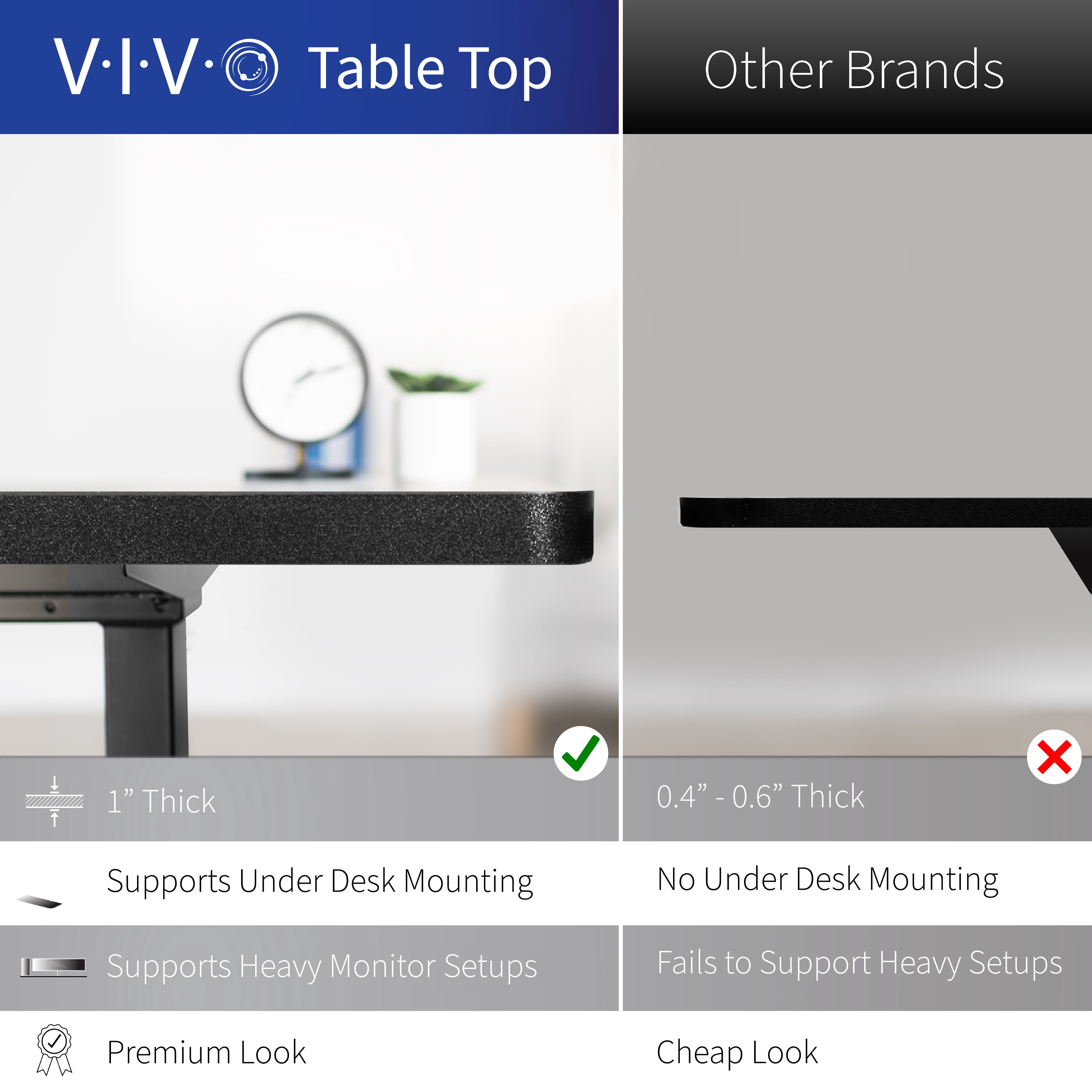 VIVO Electric 58" x 35" Dual Motor Standing Corner Desk, Black Top, Gray Frame