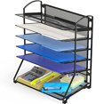 thumbnail image 2 of SimpleHouseware 6 Trays Desktop Document Letter Tray Organizer, Black, 2 of 5