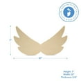 thumbnail image 3 of Angel Wings Wood Cutouts 7 x 12-inch, Pack of 50 Unfinished Wood Crafts Blank, Wooden Shapes for Crafts & Party Decor, by Woodpeckers, 3 of 5