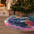thumbnail image 5 of Gaeub Colorful Whimsical Earth Print Christmas Tree Skirt,Christmas Decorations,Round Xmas Skirt for Christmas Indoor Decorations Xmas Winter Holiday Party Supplies-48", 5 of 6