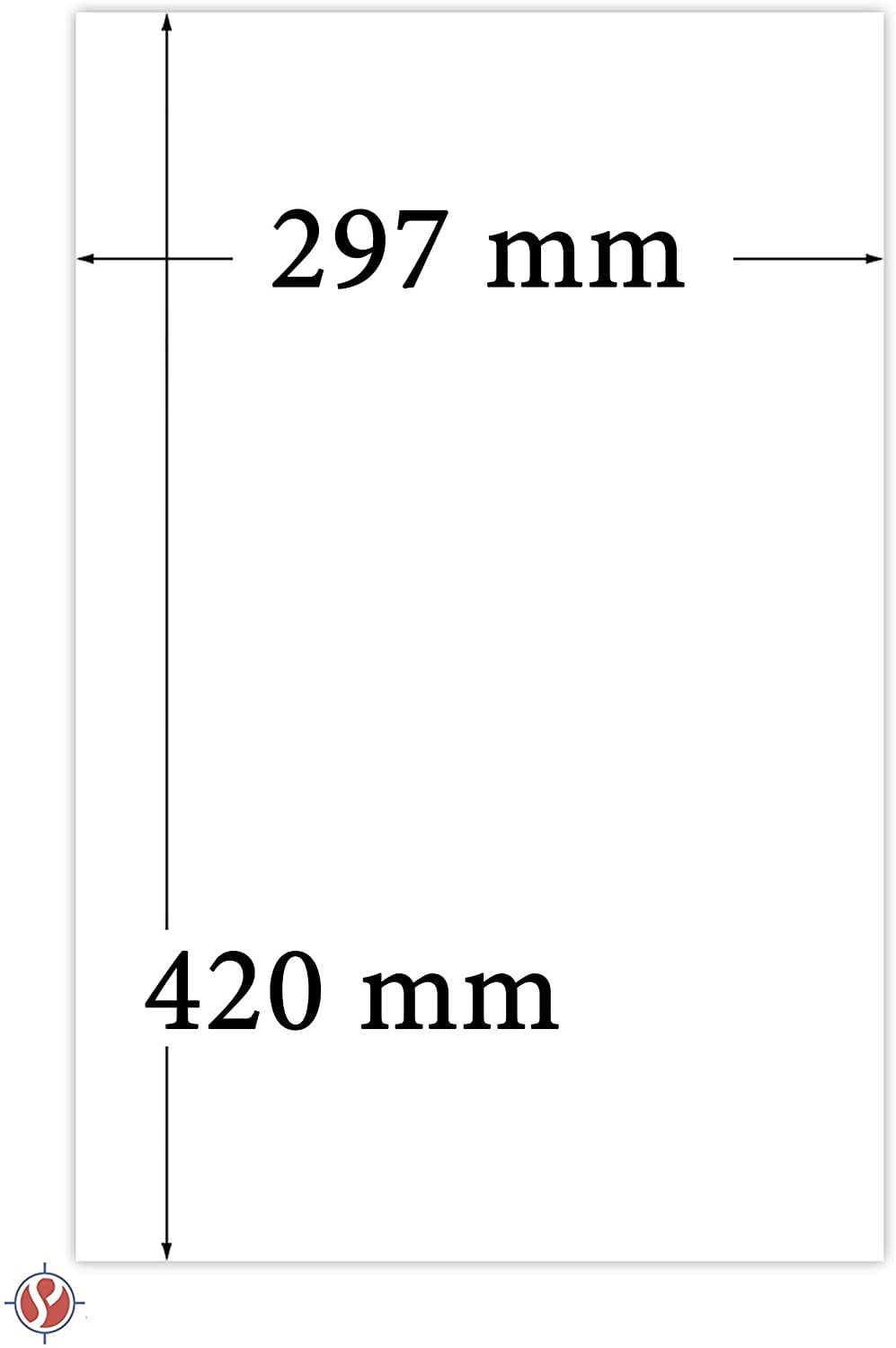 A3 White Card Stock Paper Size 11".7 X 16.5 (297 X 420 Mm) - Heavyweight 100lb Cover (270gsm) - 50 Pk