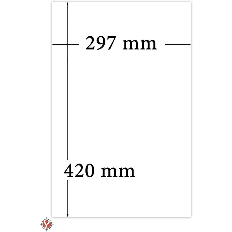 A3 White Card Stock Paper Size 11.7 X 16.5 (297 X 420 Mm) - Heavyweight  100lb Cover (270gsm) - 50 Pk