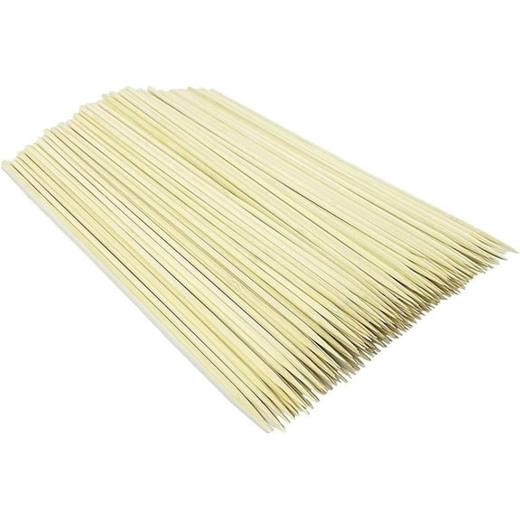 Natural Bamboo Skewers Sticks, 200pcs Kabob Skewers for Grilling, 12 inch Wooden Skewers for BBQ, Appetizer, Fruit Kabobs, Chocolate Fountain, Cocktail Toothpicks, Φ=4mm