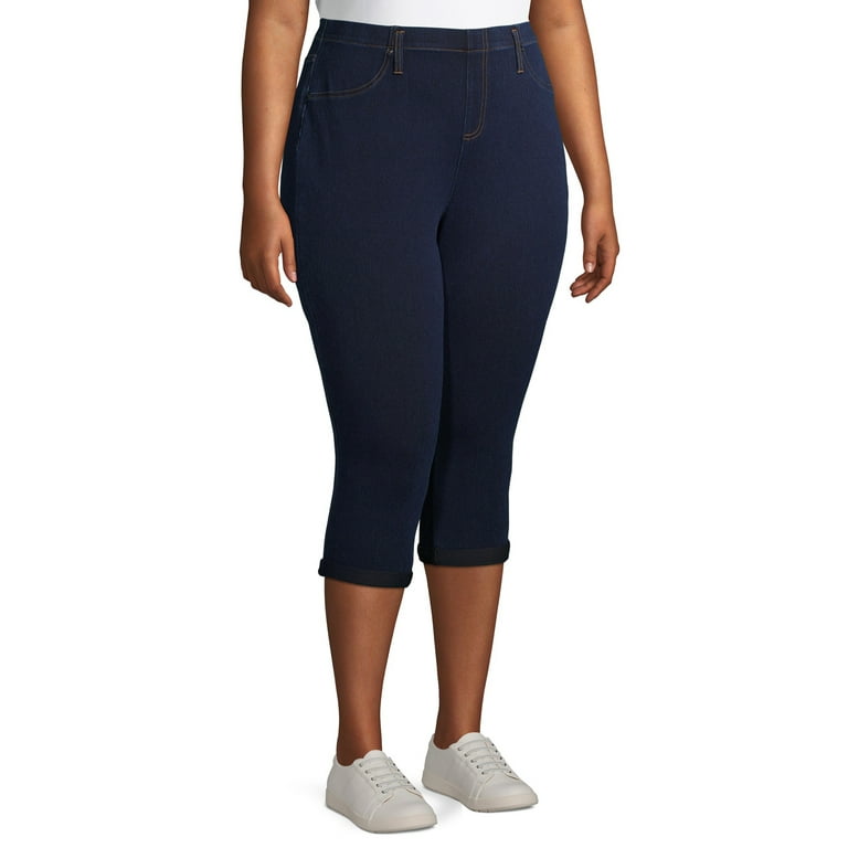 Terra & Sky Women's Plus Size Tummy Control Jeggings