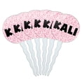 thumbnail image 1 of Kali Cupcake Picks Toppers - Set of 6 - Pink Speckles, 1 of 1