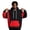 Black, variant on Mens Contrast Color Spliced Hooded Sweatshirt Casual Drawstring Pullover Hoodie Long Sleeve Sport Tops with Front Pocket L