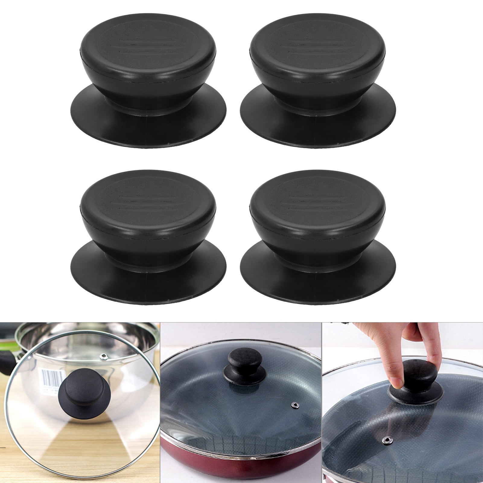 Lot De 4 Poignées De Couvercle De Casserole En Silicone - Universelles, Résistantes à La Chaleur, Sans BPA