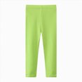 thumbnail image 2 of Gibobby Kids Girls Leggings Footless Cotton Skinny Thin Leggings Toddler Girls Solid Stretch Trousers Tights(4 Years,Green), 2 of 4