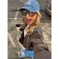 thumbnail image 2 of Chaqueta corta de algodón con cuello en V para mujer, cárdigan largo de manga larga, abrigos informales de lana, Otoño, 2023, 2 of 3