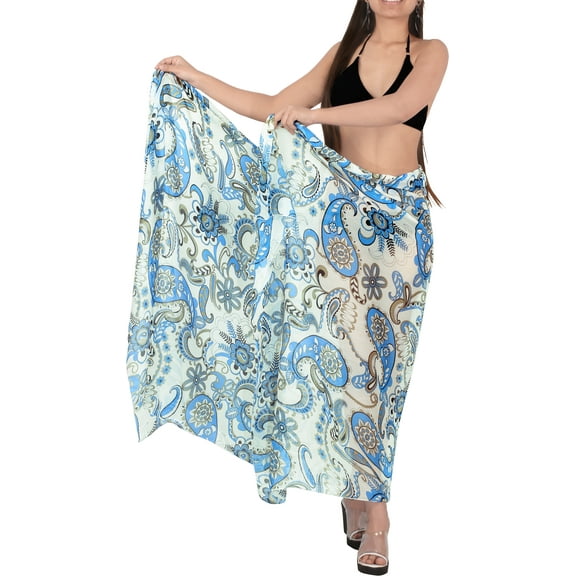 HAPPY BAY Women's Beachwear Summer Bikini Wrap Sarong Swim Cover up Skirt Swimwear Swimsuit Beach Wraps Coverups for Women One Size Dodger, Allover