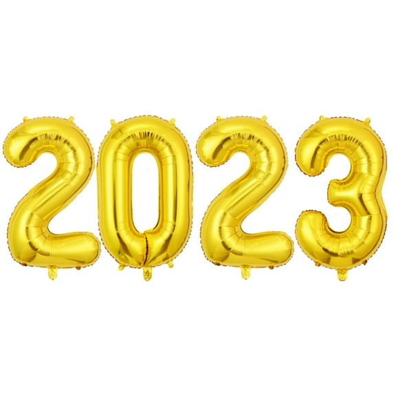 1 Set 16/40 Inch 2023 Number Balloons Ultralight Inflatable Decorate Celebrative Graduation 2023 Party Balloons for New Year