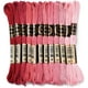 thumbnail image 1 of 12 madejas de 105 yardas de hilo de bordar rojo degradado, hilo de poliéster para tejer pulseras de la amistad, 1 of 9