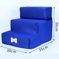 thumbnail image 4 of HEVIRGO Small Dog Cats Pet Foldable 3 Steps Stair, Removable Non-slip Ramp Climbing Detachable Bed Ladder, Pet Storage Stepper for High Beds Sofa, 4 of 10