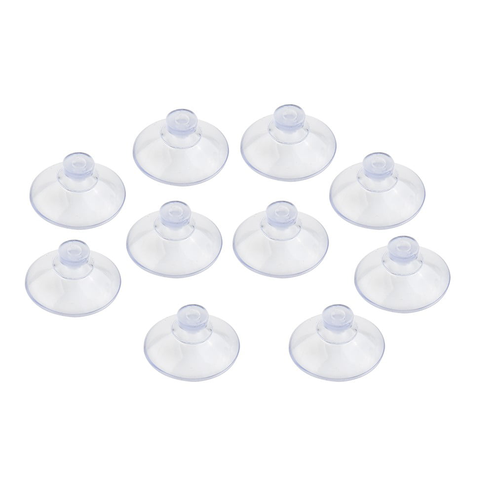 Fieldtulip 10 Pieces 20mm Mini Suction Cups Clear Without Hooks Professional PVC Plastic Sucker Pads for Decoration Wall Home Bathroom Kitchen Car