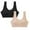 Black 1PCS & Khaki 1PCS, variant on LUOGENLI 2 Pack Sports Bras for Women Large Bust Not Padded Women Back Wrap Chest without Steel Ring Gathering Bra Versatile Glare Yoga Sports Bra Sports Bras for Women Large Bust M
