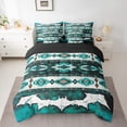 thumbnail image 2 of Castle Fairy Bohemian Aztec Twin Bedding Sets,Western Cow Print Bedding Comforter Set, 2 of 8