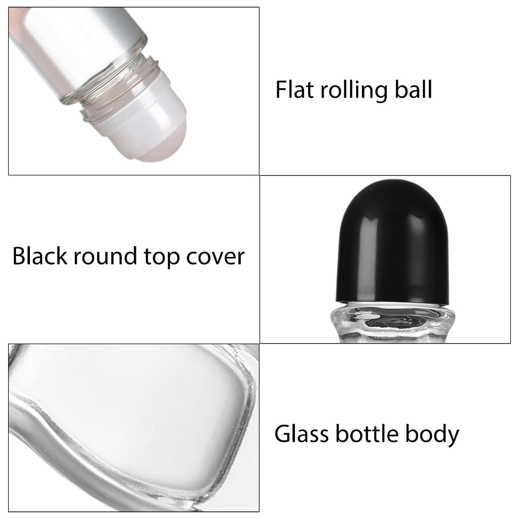 ROZYARD Large Capacity Glass Empty Roller Bottles Storage Case Organized Essential Oil Containers Perfect for Storing Liquids