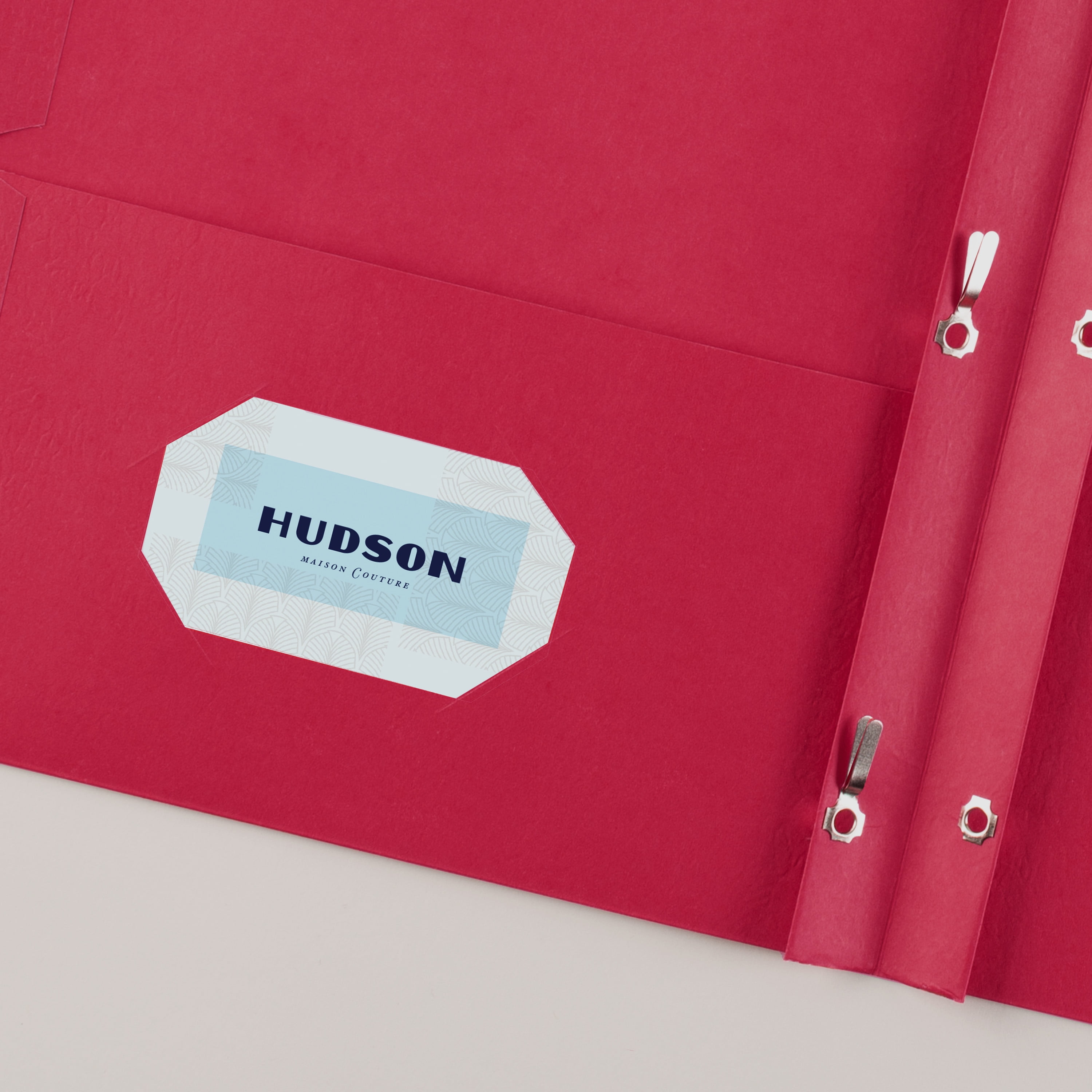 Two Pocket Folders with 3 Prong Fasteners, 25 Red Folders (47979)