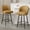 Yellow, variant on Fijinhom 26" Counter Height Bar Stools Set of 4, PU Leather Swivel Bar Chairs with High Back and Metal Legs, Red