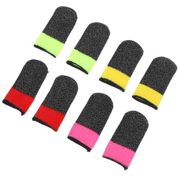 OFFIGAM 4 Pairs Gaming Finger Sleeves, Breathable Fiber Material, Anti-Friction for Mobile and