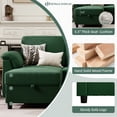 thumbnail image 4 of Sobaniilo 79" Convertible Sectional Sofa Couch, Linen Fabric L Shaped Couch with Reversible Ottoman, 3-Seat Small Sectional Sofa Couches for Living Room, Apartment, Small Space, Green, 4 of 7
