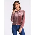 thumbnail image 4 of DARING DIVA Stylish Velvet Button-Up Long Sleeve Jacket XS Light Pink, 4 of 6