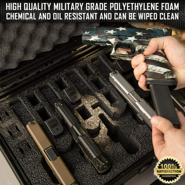 New Apache 4800 3 pistol Quick Draw handgun foam insert +storage fits your  case