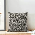 thumbnail image 3 of Black Grey Floral Throw Pillow Covers 18x18 Set of 2, Flower Print Decorative Pillow Covers Neutral Vintage Decoration Outdoor Cushion Cover Floral Pillowcase for Sofa Couch Farmhouse Room, 3 of 6