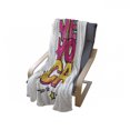 thumbnail image 4 of Saying Soft Flannel Fleece Throw Blanket, Yes You Can Message Graffiti Word Bubble Style with Stars, Cozy Plush for Indoor and Outdoor Use, 50" x 70", Hot Pink Yellow and Blue, by Ambesonne, 4 of 6